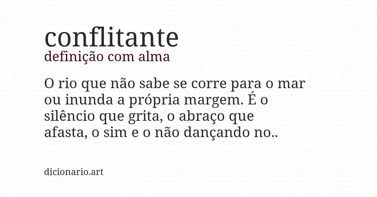 Definição com alma de conflitante