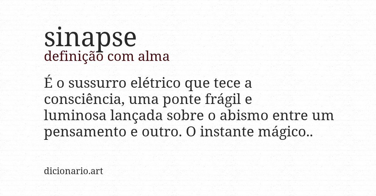 Definição com alma de sinapse