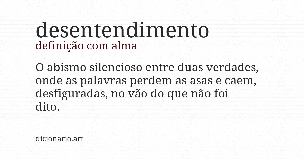 Definição com alma de desentendimento