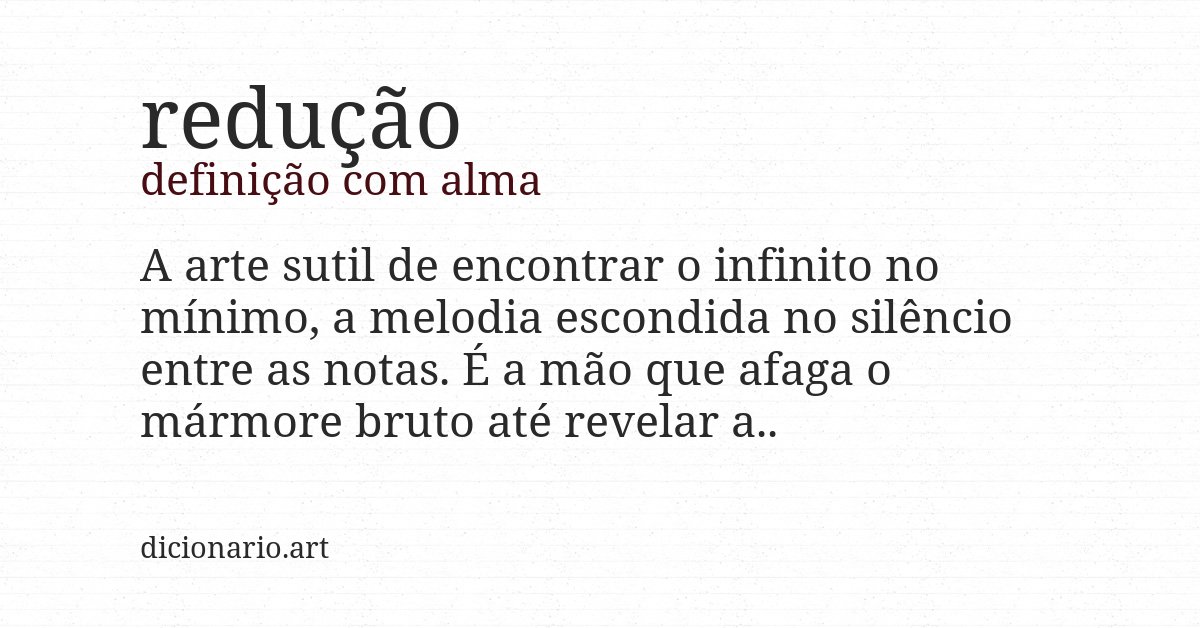 Definição com alma de redução