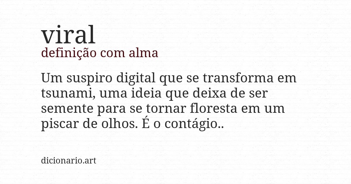 Definição com alma de viral