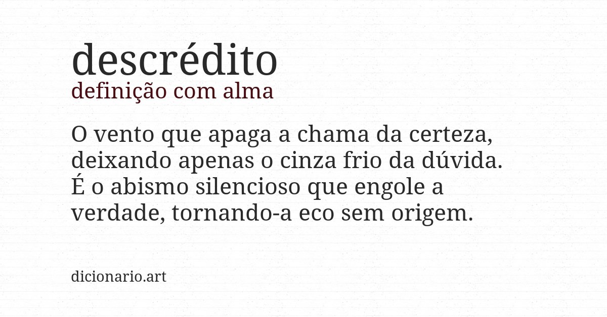Definição com alma de descrédito