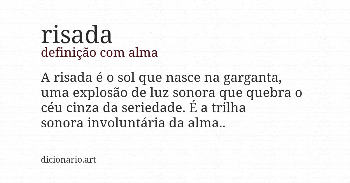 Definição com alma de risada