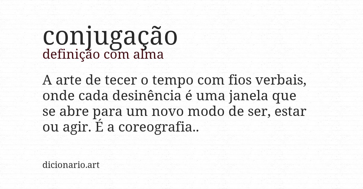 Definição com alma de conjugação