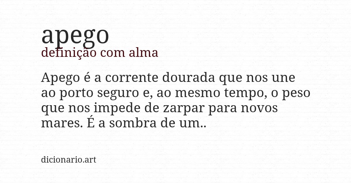 Definição com alma de apego