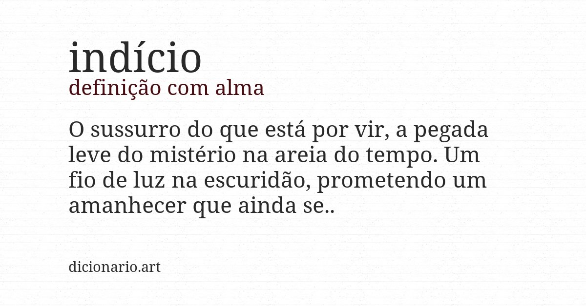 Definição com alma de indício