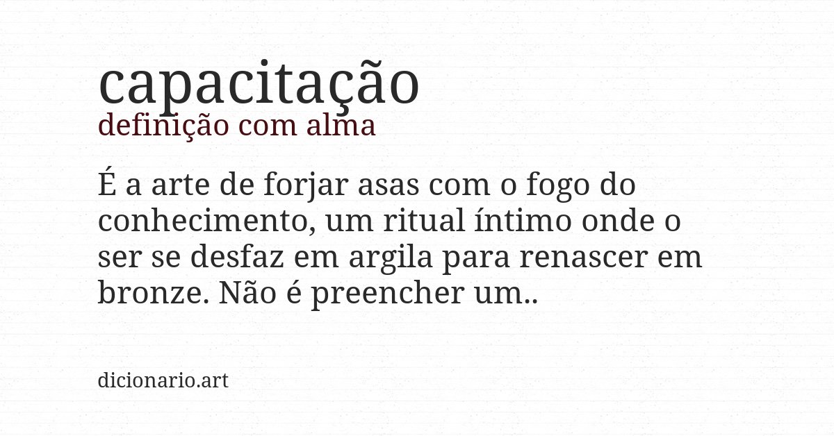 Definição com alma de capacitação