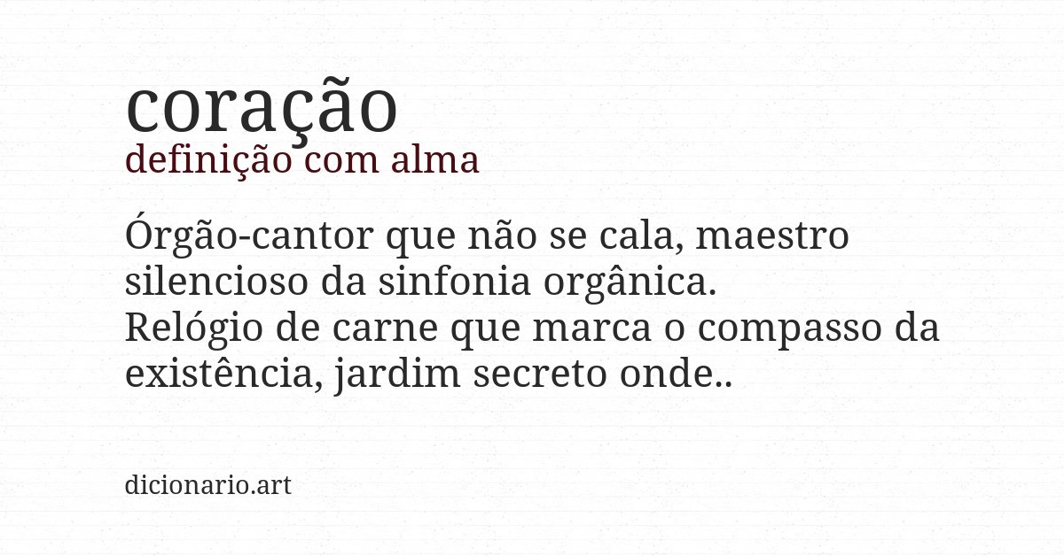 Definição com alma de coração