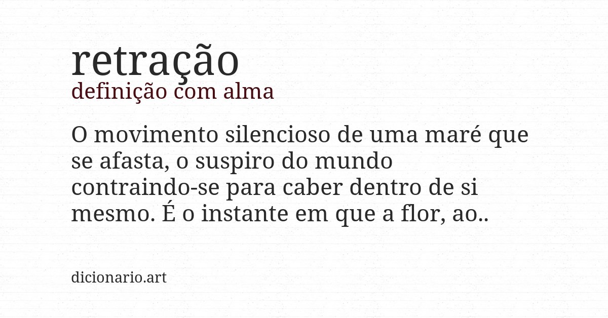 Definição com alma de retração