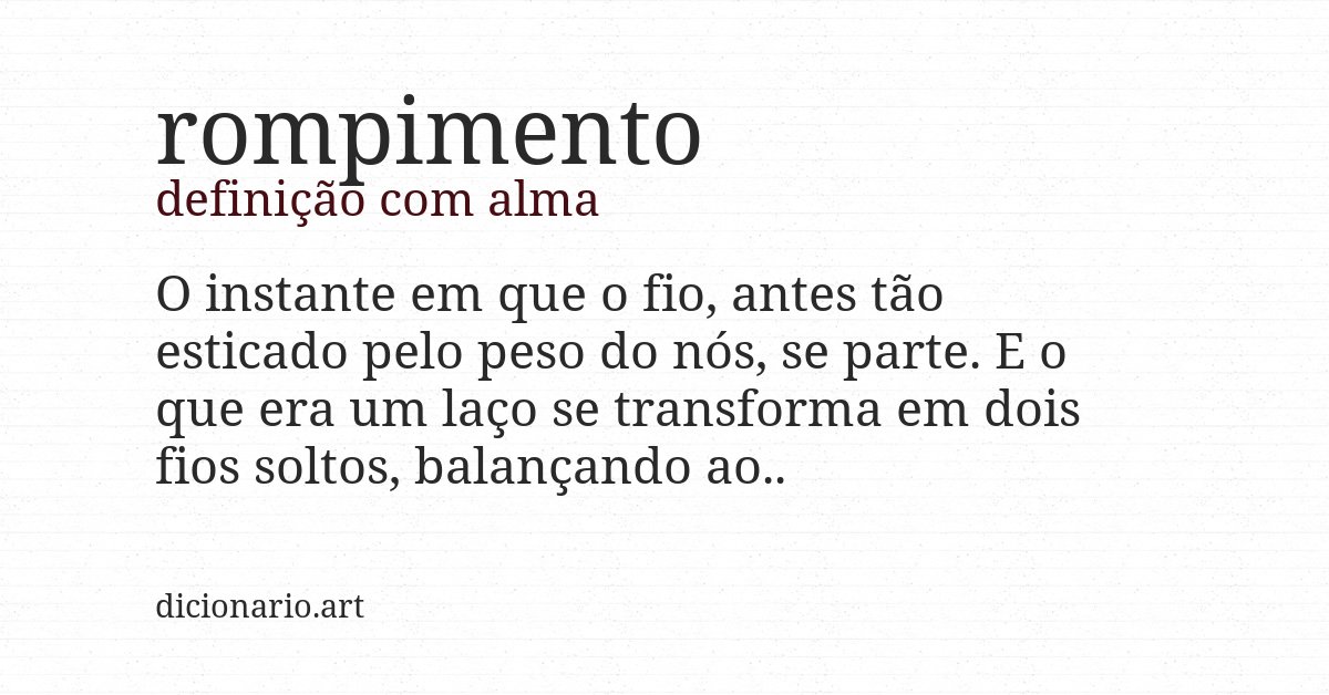 Definição com alma de rompimento