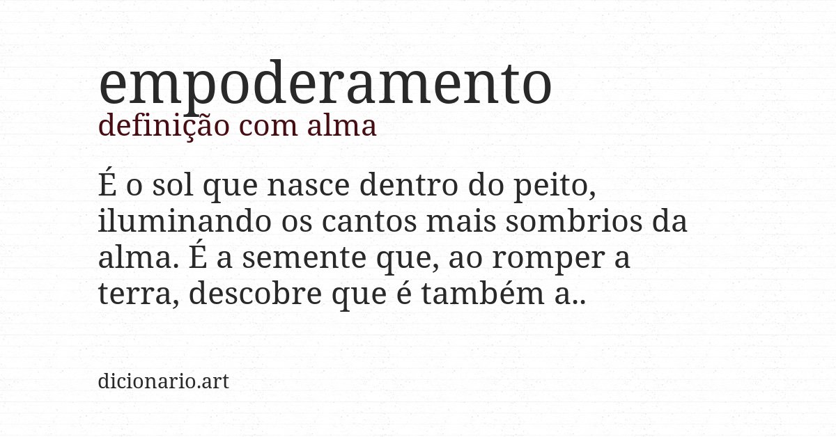Definição com alma de empoderamento