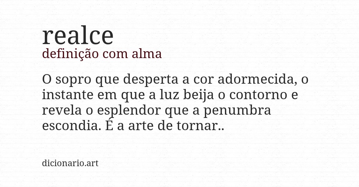 Definição com alma de realce