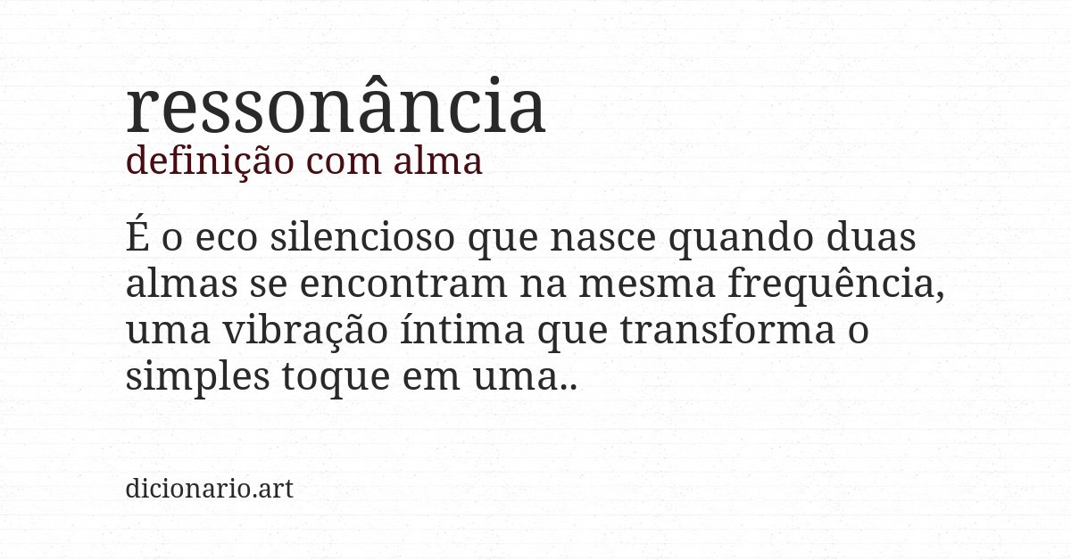 Definição com alma de ressonância