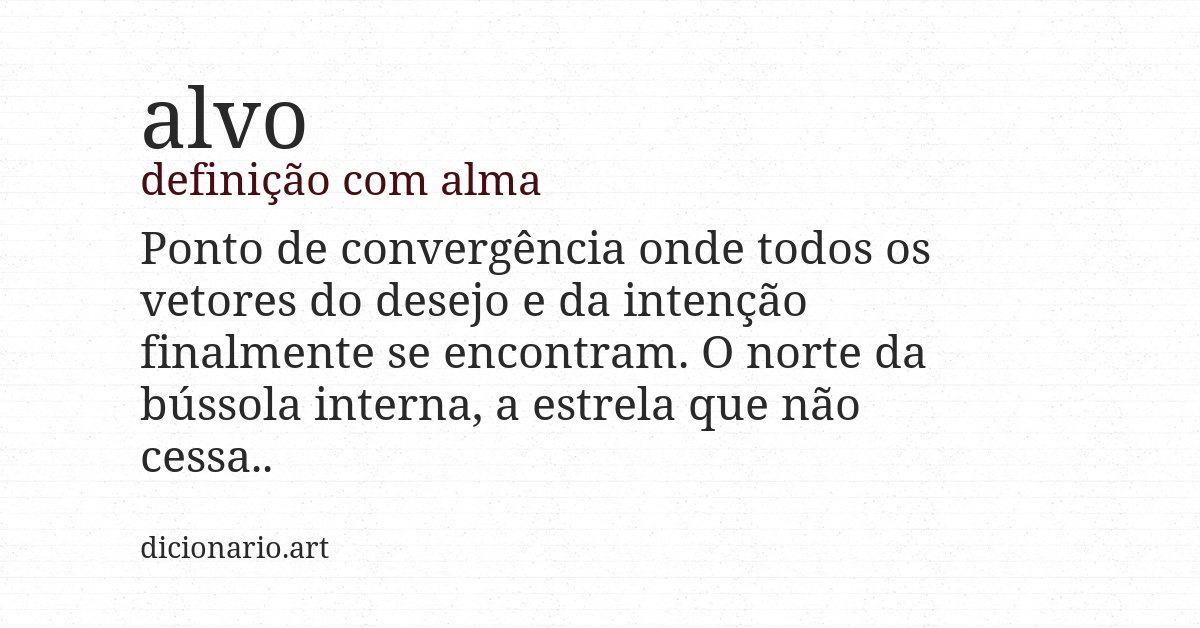 Definição com alma de alvo