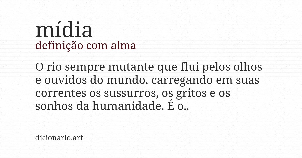 Definição com alma de mídia