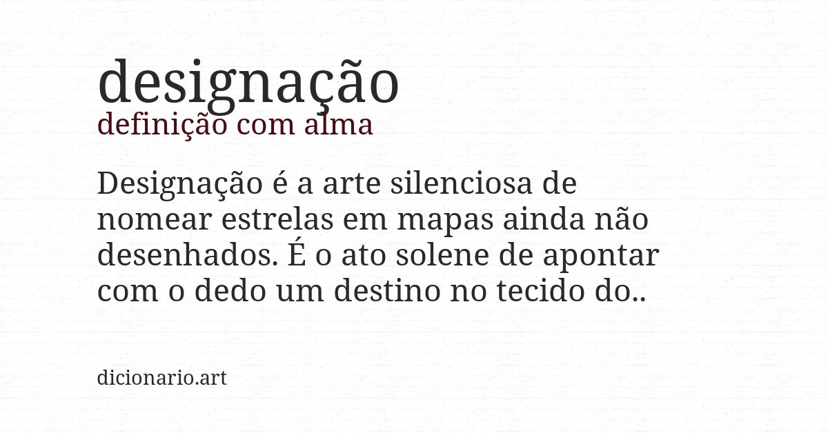 Definição com alma de designação