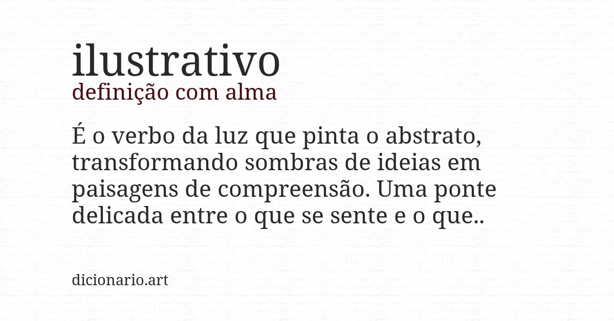 Definição com alma de ilustrativo