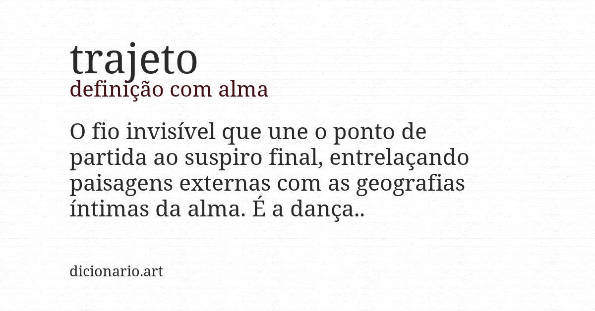 Definição com alma de trajeto