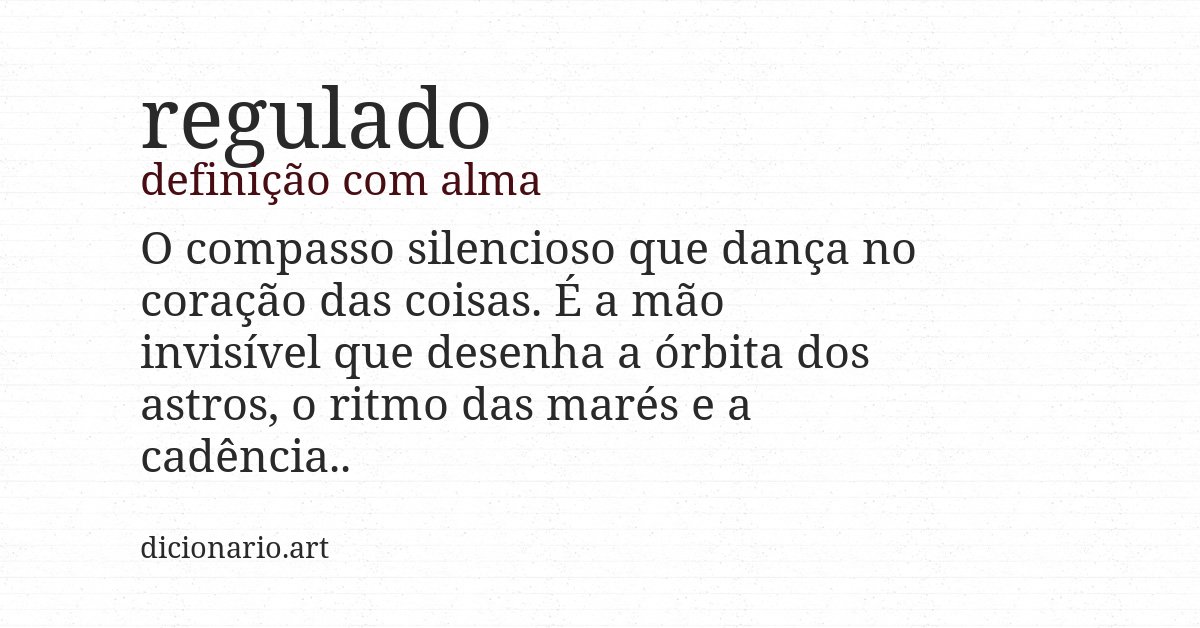 Definição com alma de regulado