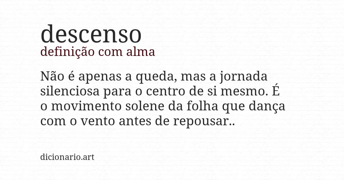 Definição com alma de descenso