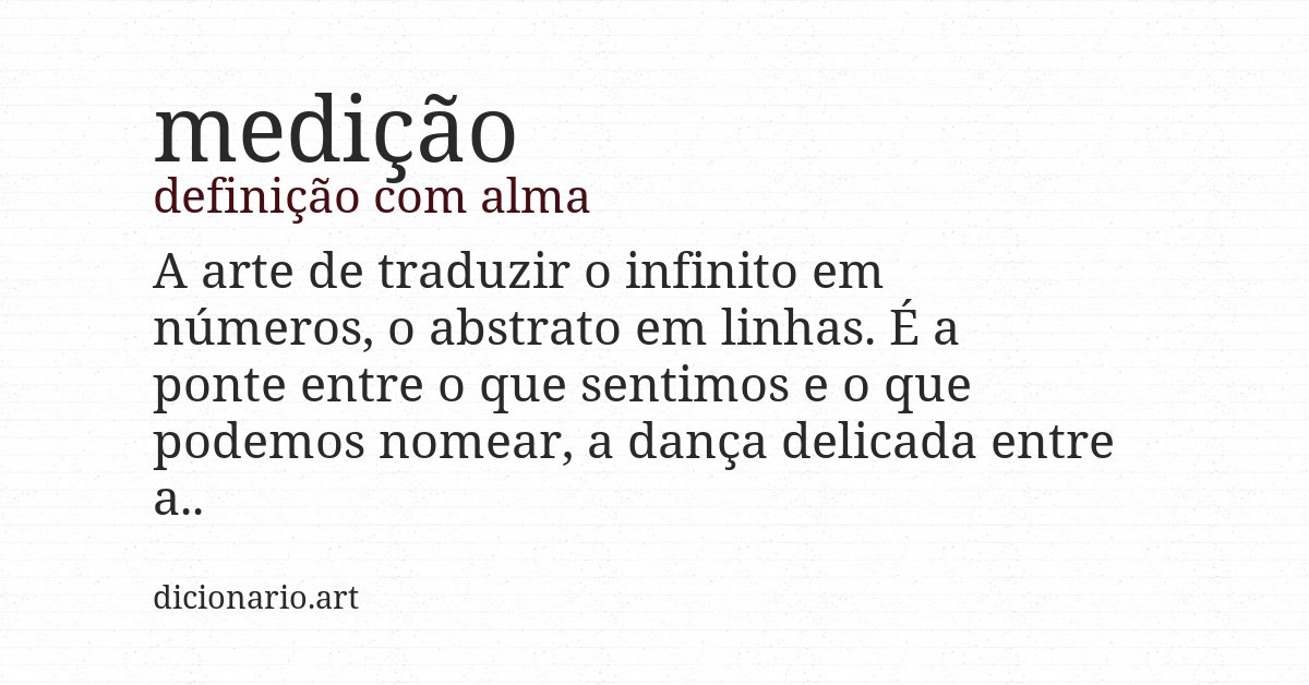 Definição com alma de medição