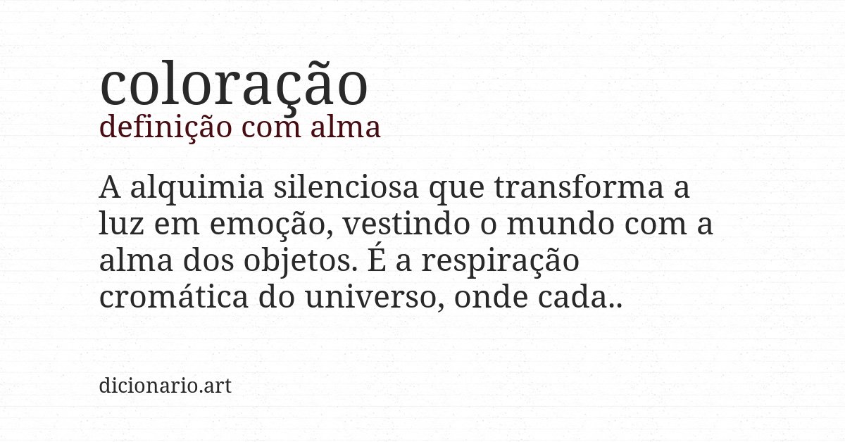 Definição com alma de coloração