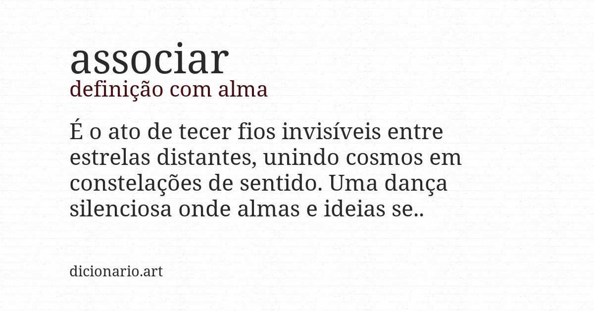 Definição com alma de associar