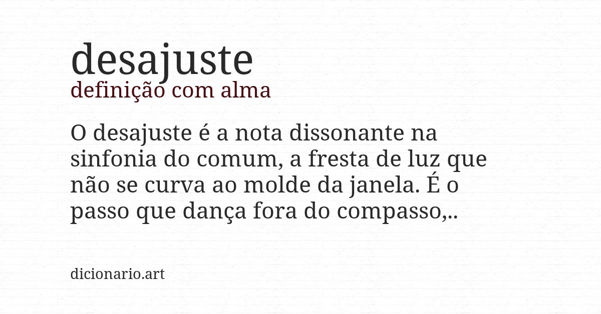 Definição com alma de desajuste