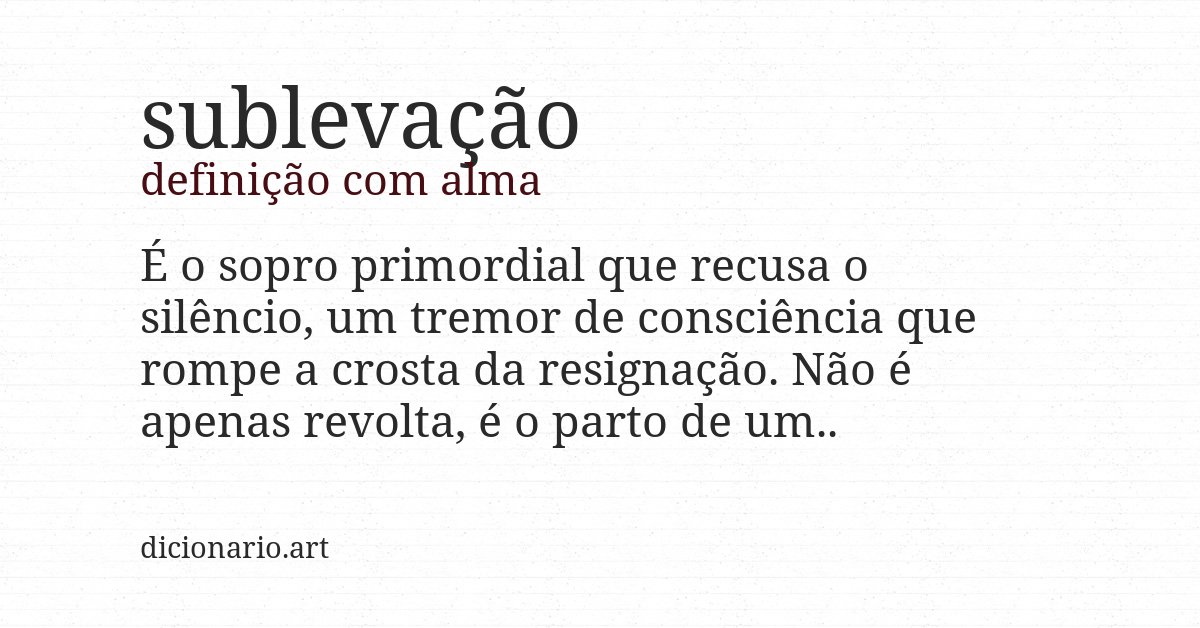 Definição com alma de sublevação