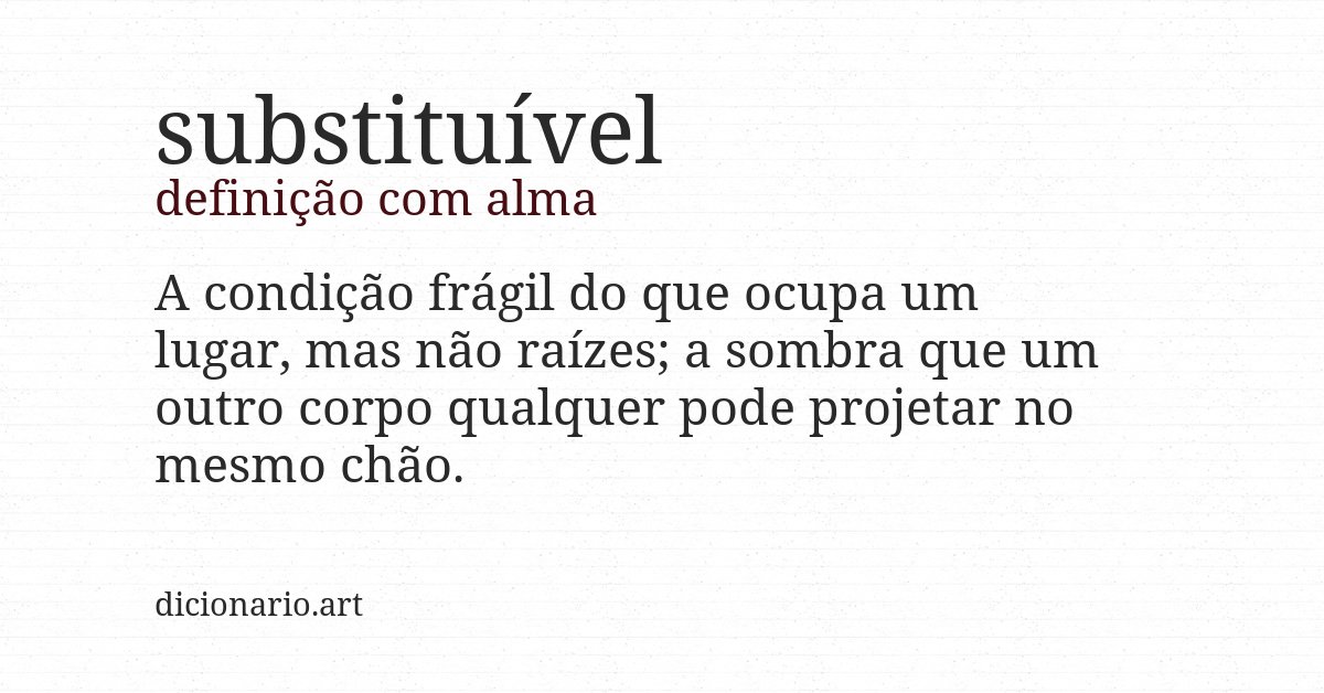 Definição com alma de substituível