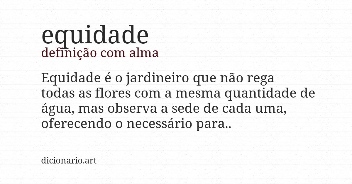 Definição com alma de equidade