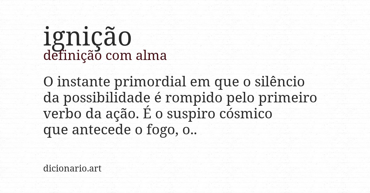 Definição com alma de ignição