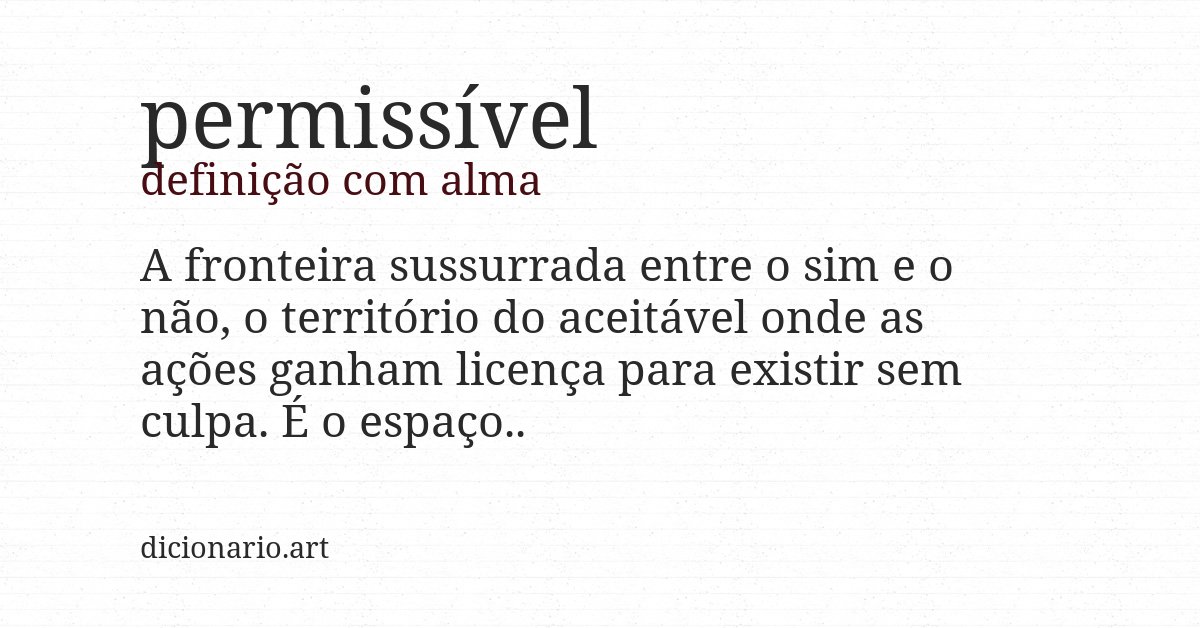 Definição com alma de permissível